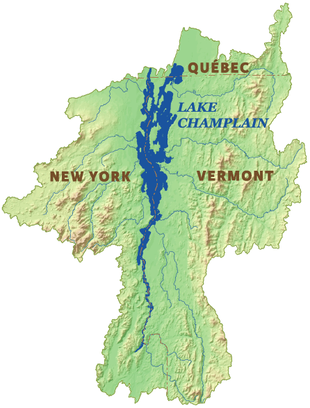 Lake Champlain Basin map