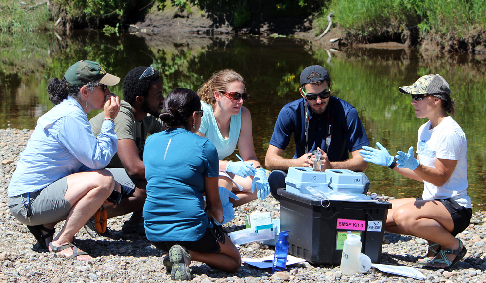 Watershed for Every Classroom teachers learning on the Ausable River