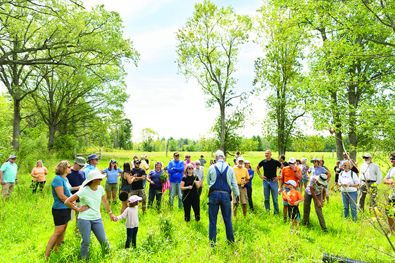 farmer talking to group