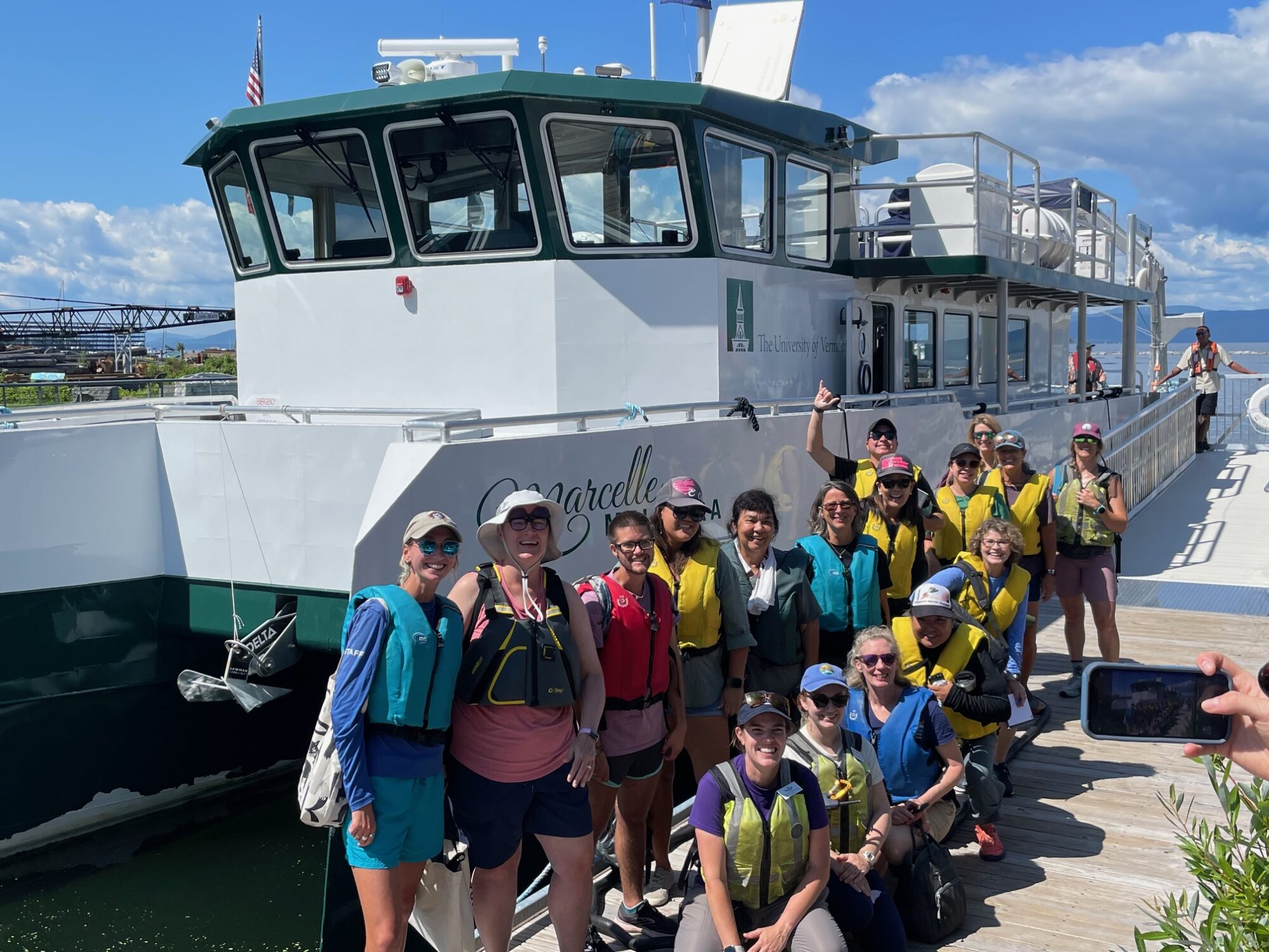 The WEC cohort prepares to board the R/V Marcelle Melosira. Photo: LCBP